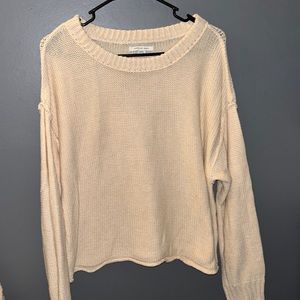 AMERICAN EAGLE cream knit sweater